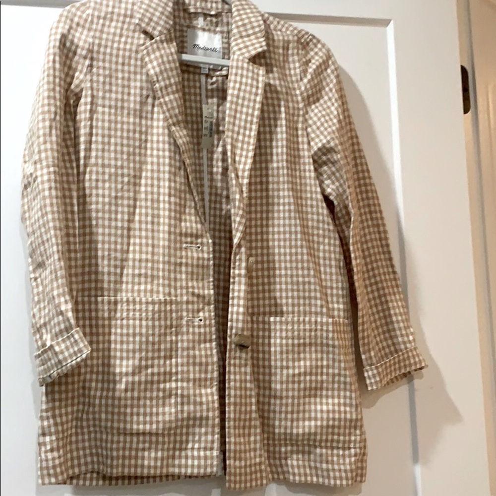Madewell Gingham Blazer NWT!!